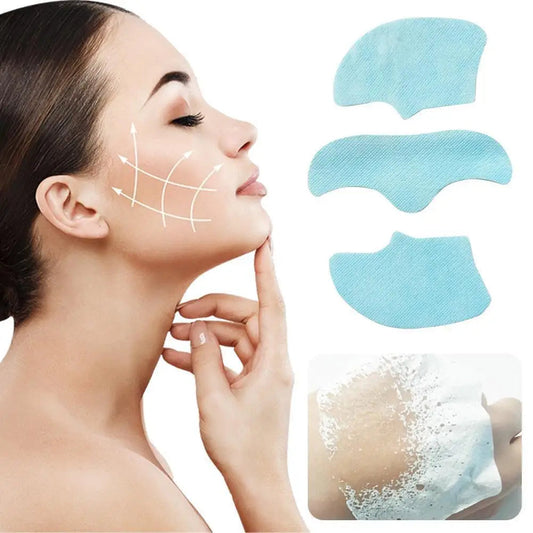 Collagen Dissolving Mask Film For Korean Glass Skin Paper Soluble Facial Mask Face Skin Cheek Sticker Forehead Patch Smile Lines Patches Anti-aging Wrinkles Remover